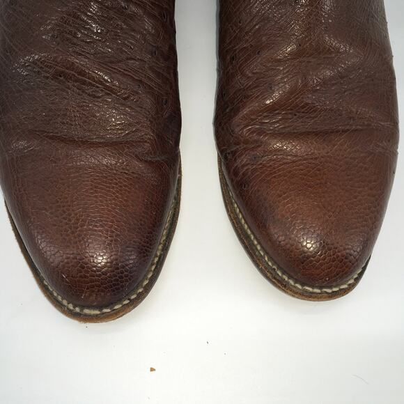 Lucchese 2000 Mens T0104C2 Chocolate Brown Leather Roper Cowboy Boots Size 10.5D main image 5
